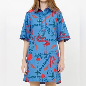 Oliphant Collared Shirt Dress - Bartram Blue